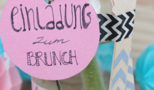 Muttertag Brunch Einladung in der Flasche 5