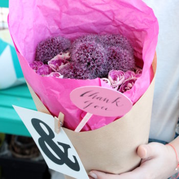 Blumen verpacken Geschenkidee 2