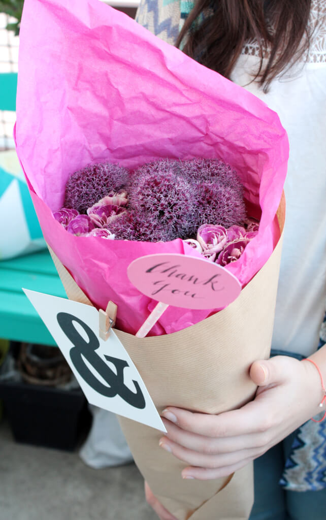 Blumen verpacken Geschenkidee 2