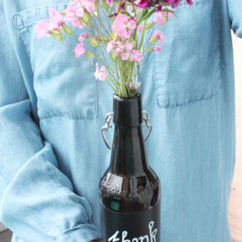 Blumen Verpacken glasflaschen upcycling