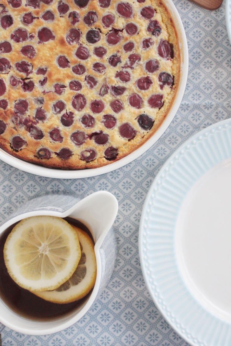 Kirsch Clafoutis &amp; Sommer Kaffeekränzchen - Rosy &amp; Grey