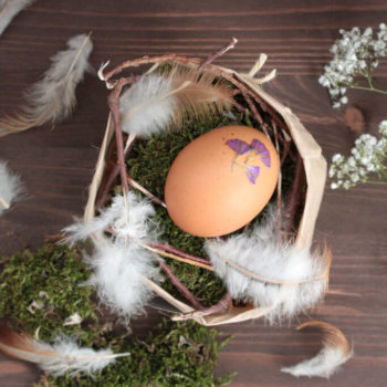 Osternest im Naturstil basteln