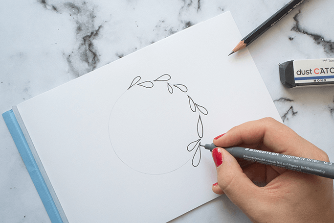 Handlettering Kränze gestalten Handlettering Tipps für Anfänger